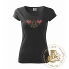 Hímzett női póló kun mintával