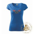 Hímzett női póló kun mintával