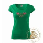 Hímzett női póló kun mintával