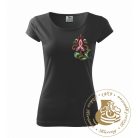 Hímzett női póló kun mintával