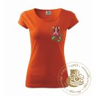 Hímzett női póló kun mintával