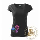 Hímzett női póló kun mintával