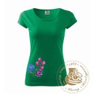 Hímzett női póló kun mintával