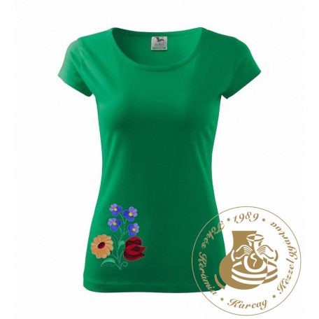 Hímzett női póló kalocsai mintával