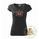 Hímzett női póló kun mintával