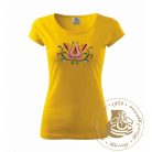 Hímzett női póló kun mintával