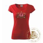 Hímzett női póló kun mintával