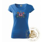 Hímzett női póló kun mintával