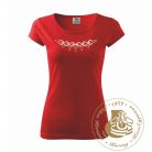 Hímzett női póló kun mintával