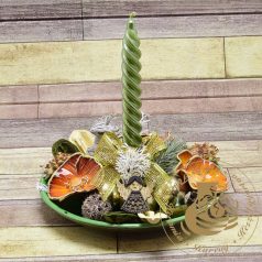 Karácsonyi tányéros asztaldísz 1