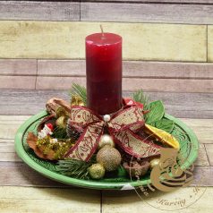 Karácsonyi tányéros asztaldísz 2