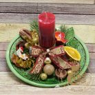 Karácsonyi tányéros asztaldísz 2