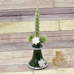 Kerámia zöld gyertyatartó