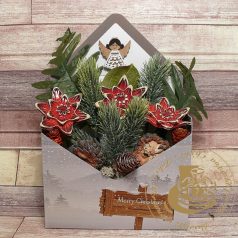 Karácsonyi asztaldísz papírdobozban