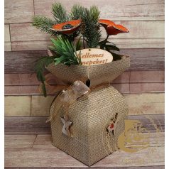 Karácsonyi asztaldísz papírdobozban 4