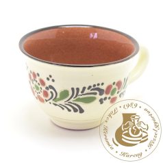 Népművészeti kapucsínós kerámiabögre