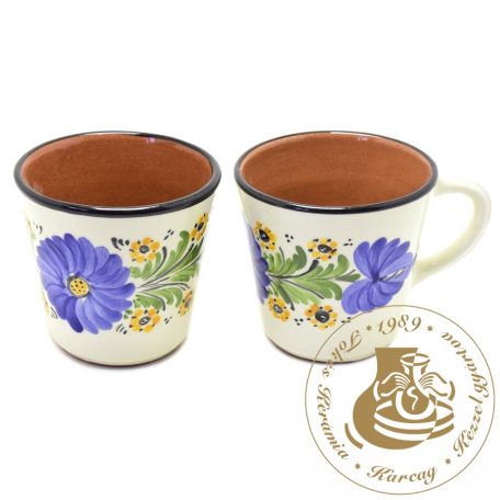 Népművészeti kúp alakú teásbögre