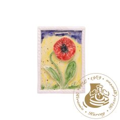 Pipacs - kézműves kerámia falikép